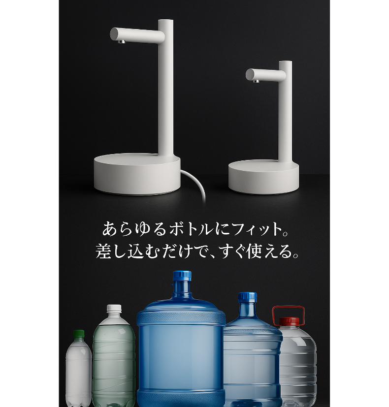 スマート給水ディスペンサー｜ワンタッチ自動注水・USB充電式✨本体のボタンを押すだけで、必要な量の水を自動で注げる便利アイテムです。